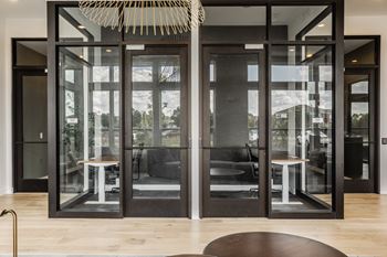 Over Sized Glass-Railed doors at Upper Vue Flats, Dublin, Ohio
